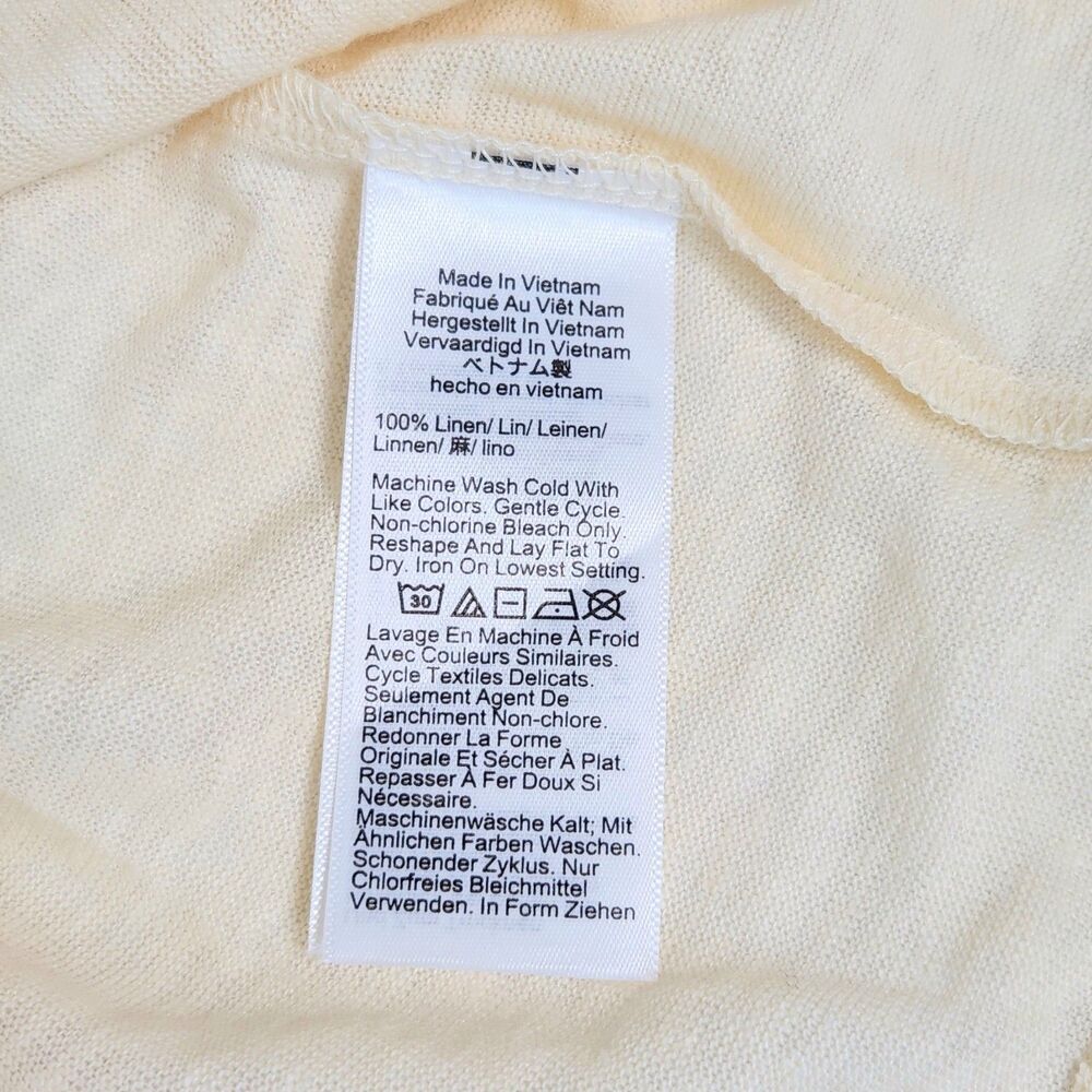 J. Crew Relaxed Textured Cream Linen Minimalist Short Sleeve T Shirt Size XS NWT - Picture 7 of 9